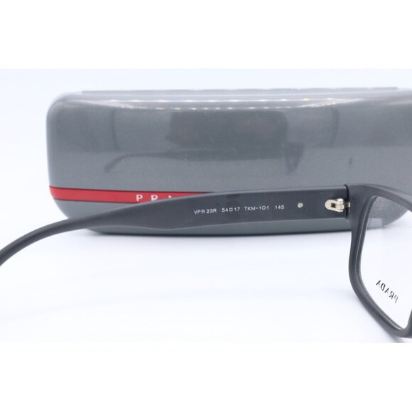 New Prada VPR 23R TKM-1O1 Matte Black Square Eyeglasses Clear Lenses 54mm - Picture 4 of 5